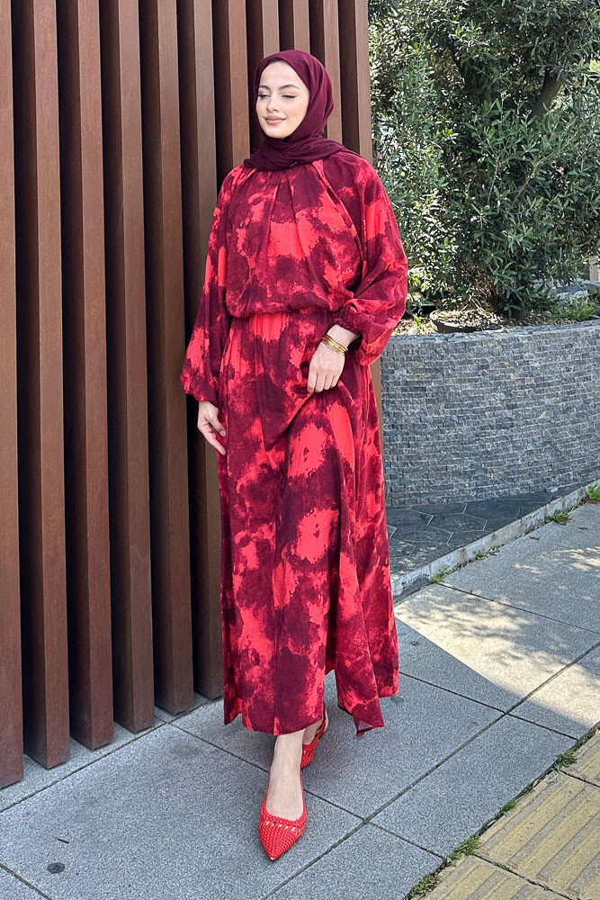 Batik Desen Takım - Bordo - 5