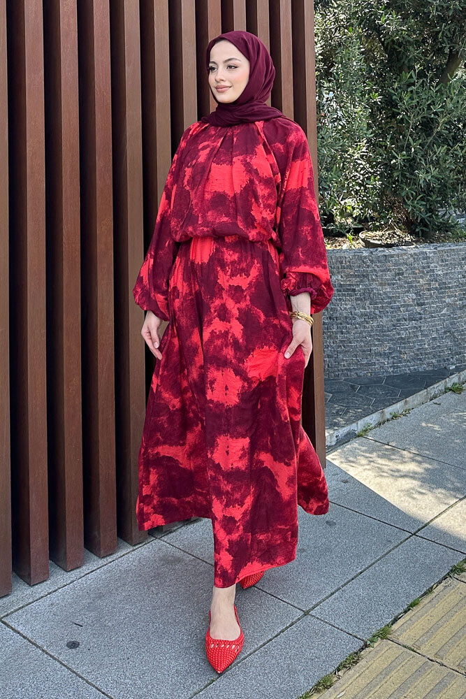 Batik Desen Takım - Bordo - 2
