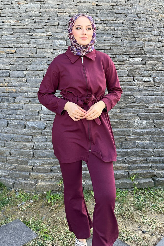 Beli Büzgülü Spor Takım - Bordo - 6