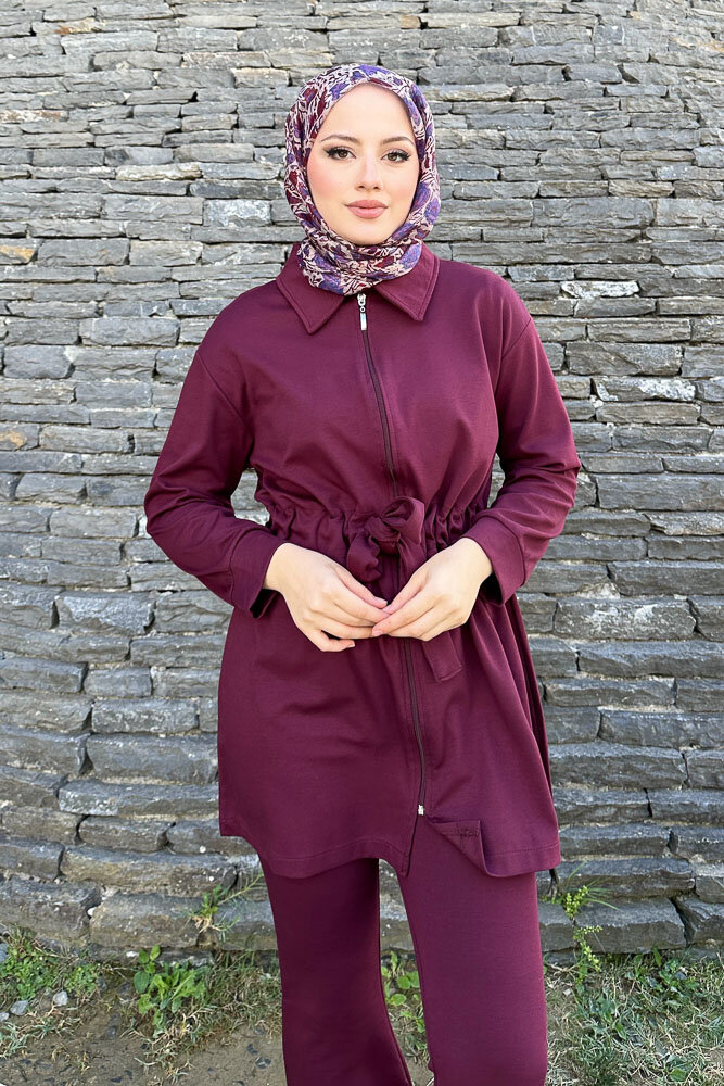 Beli Büzgülü Spor Takım - Bordo - 2