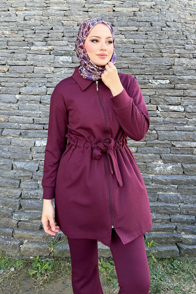 Beli Büzgülü Spor Takım - Bordo - 7