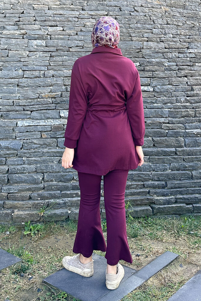 Beli Büzgülü Spor Takım - Bordo - 8
