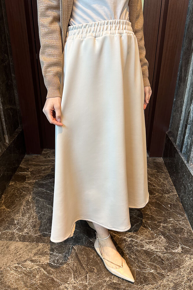 Beli Lastikli Scuba Etek - Bej - ENMA (3)