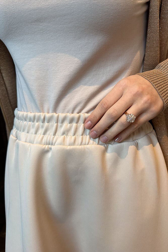 Beli Lastikli Scuba Etek - Bej - ENMA (1)