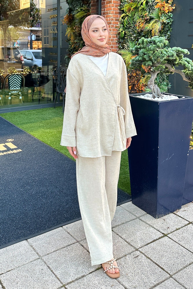 Bertie Kimono Takım - Bej - 2