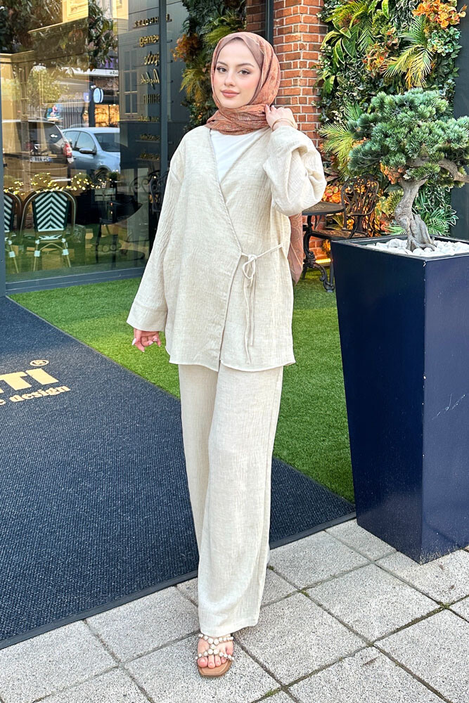 Bertie Kimono Takım - Bej 