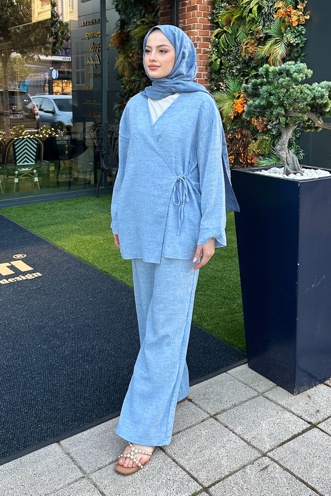 Bertie Kimono Takım - Mavi - 4