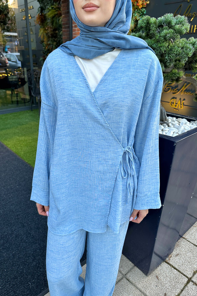 Bertie Kimono Takım - Mavi - 7