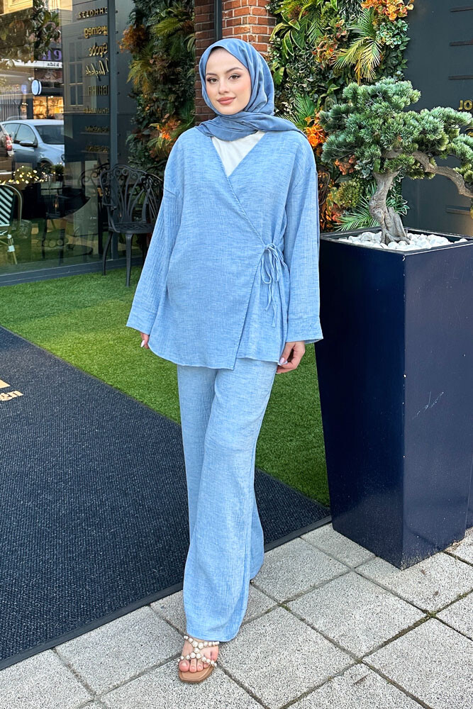 Bertie Kimono Takım - Mavi - 1