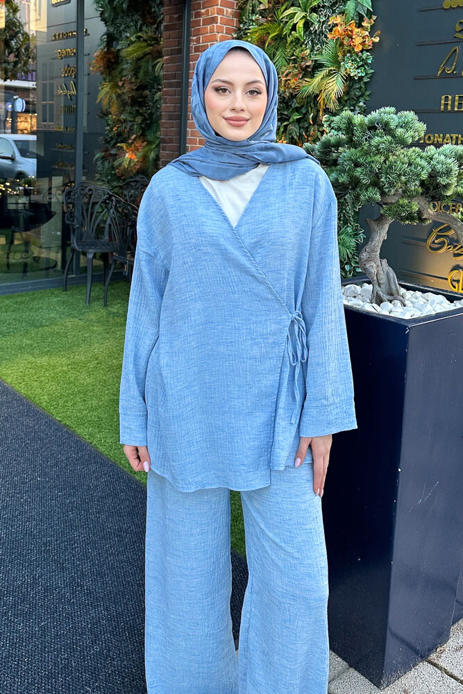 Bertie Kimono Takım - Mavi - 6