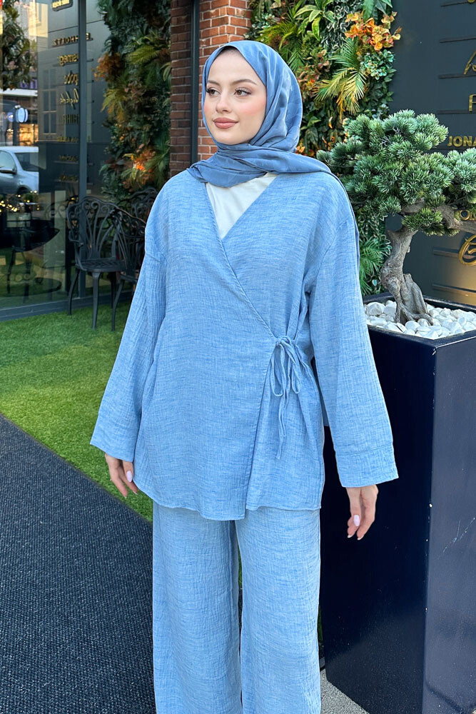 Bertie Kimono Takım - Mavi - 5