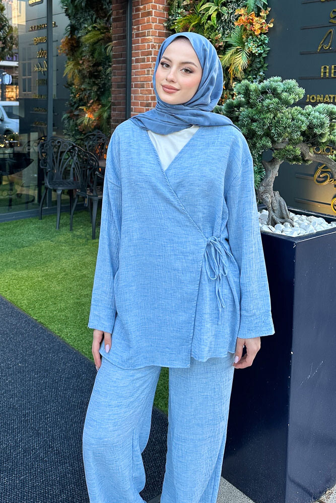 Bertie Kimono Takım - Mavi - 2