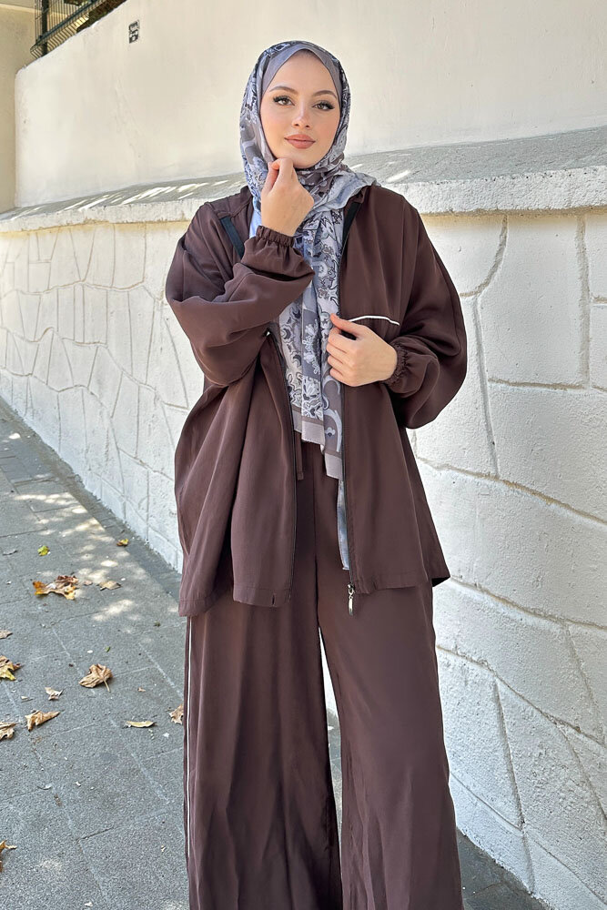 Biyeli Spor Takım - Kahverengi - ALLMİSS (5)