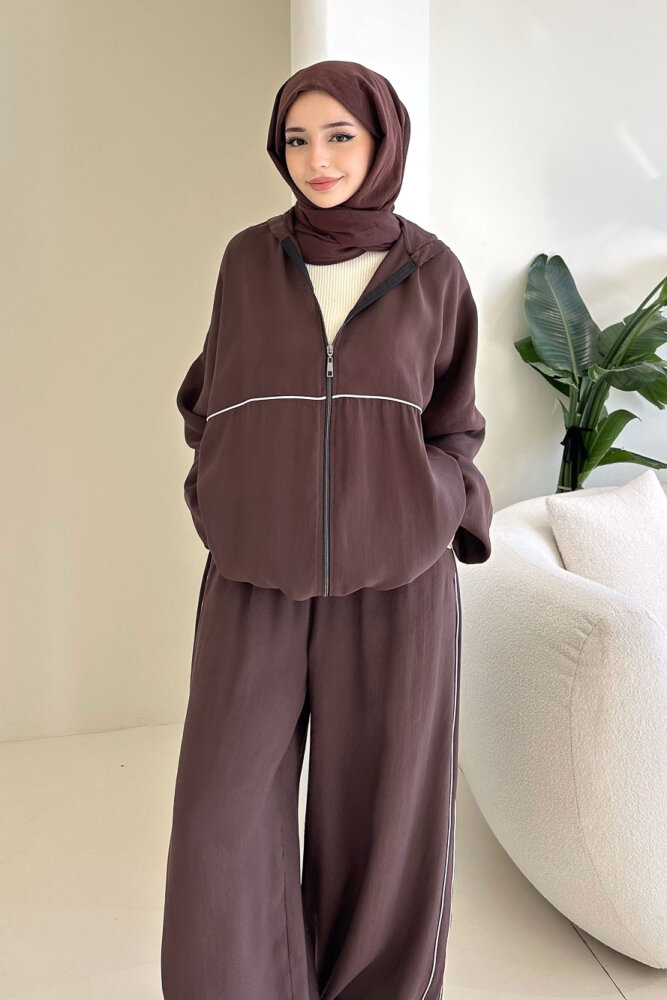 Biyeli Spor Takım - Kahverengi - 3