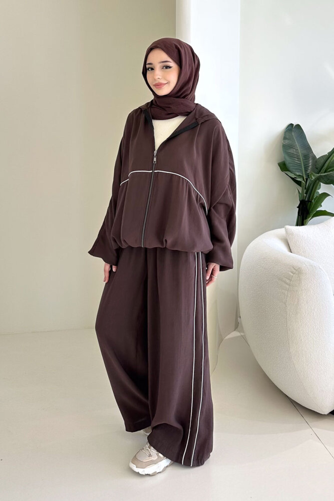 Biyeli Spor Takım - Kahverengi - 4