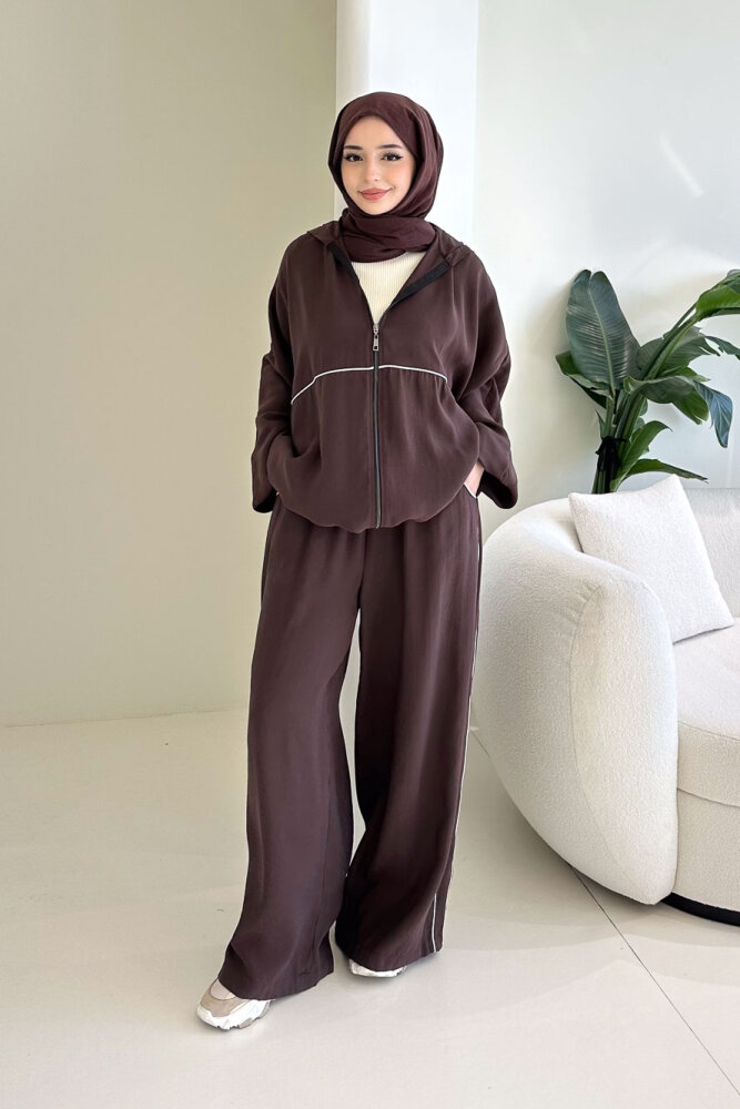 Biyeli Spor Takım - Kahverengi - 1