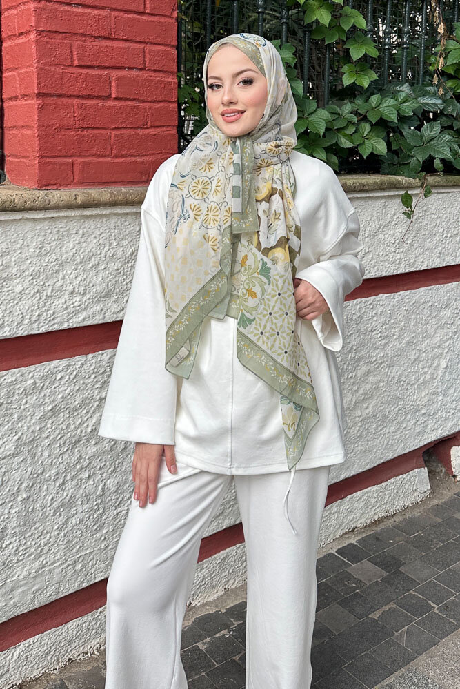Bluzlu Biyeli Takım - Ekru - 6