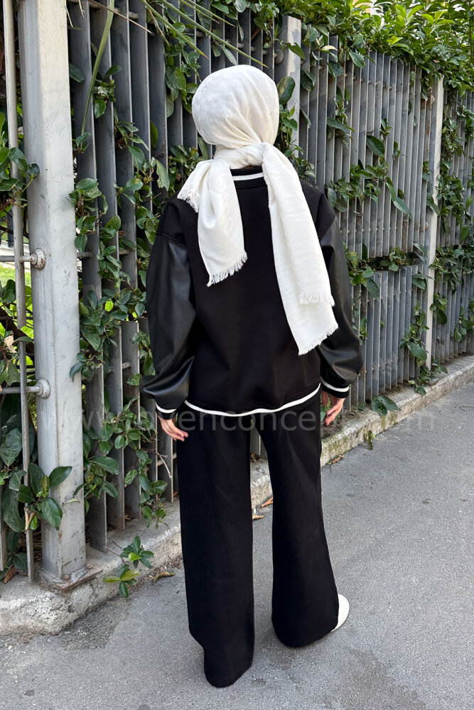 Bomber Kolej Ceket - Siyah - 6