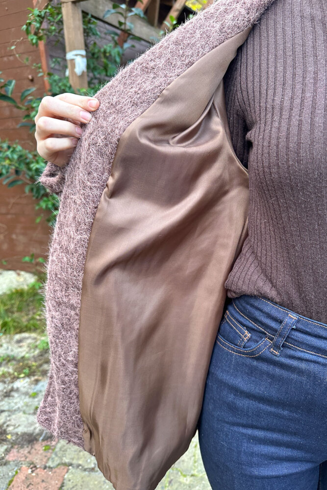 Breezee Peluş Ceket - Kahverengi - 4