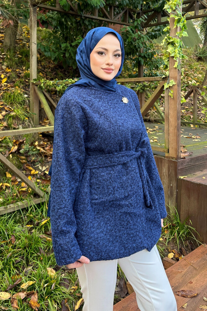 Breezee Peluş Ceket - Lacivert - 3