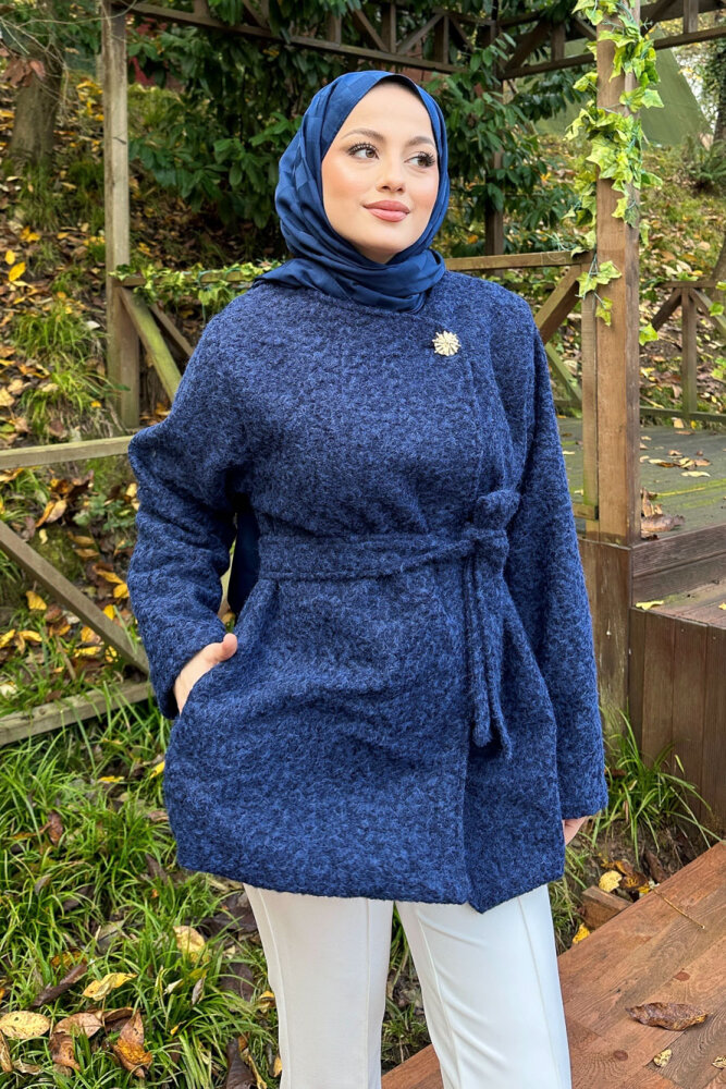 Breezee Peluş Ceket - Lacivert - 6