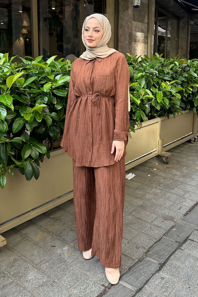 Callista Piliseli Takım - Kahverengi - 1