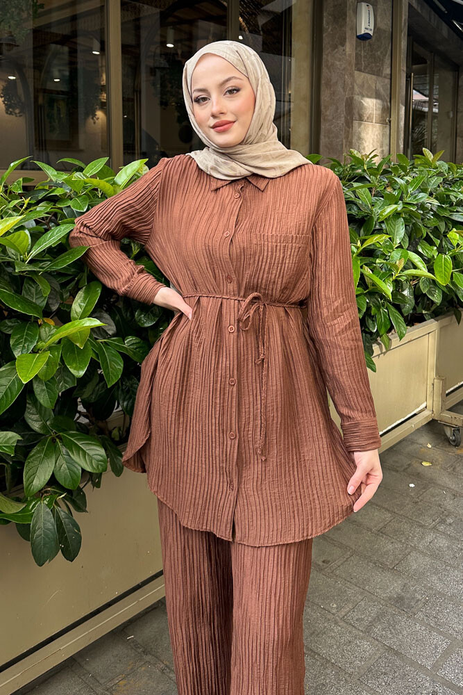 Callista Piliseli Takım - Kahverengi - 6