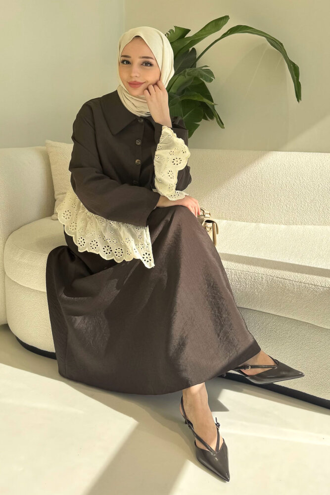 Cavella Brodeli Cupra Takım - Kahverengi - HEWES (0)