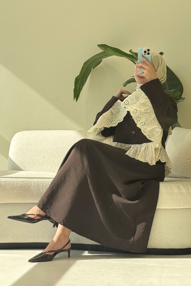 Cavella Brodeli Cupra Takım - Kahverengi - HEWES (1)