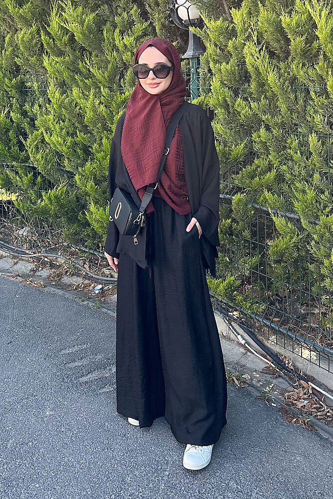 Ceketi Tek Düğmeli Pantolon Takım - Siyah - 1