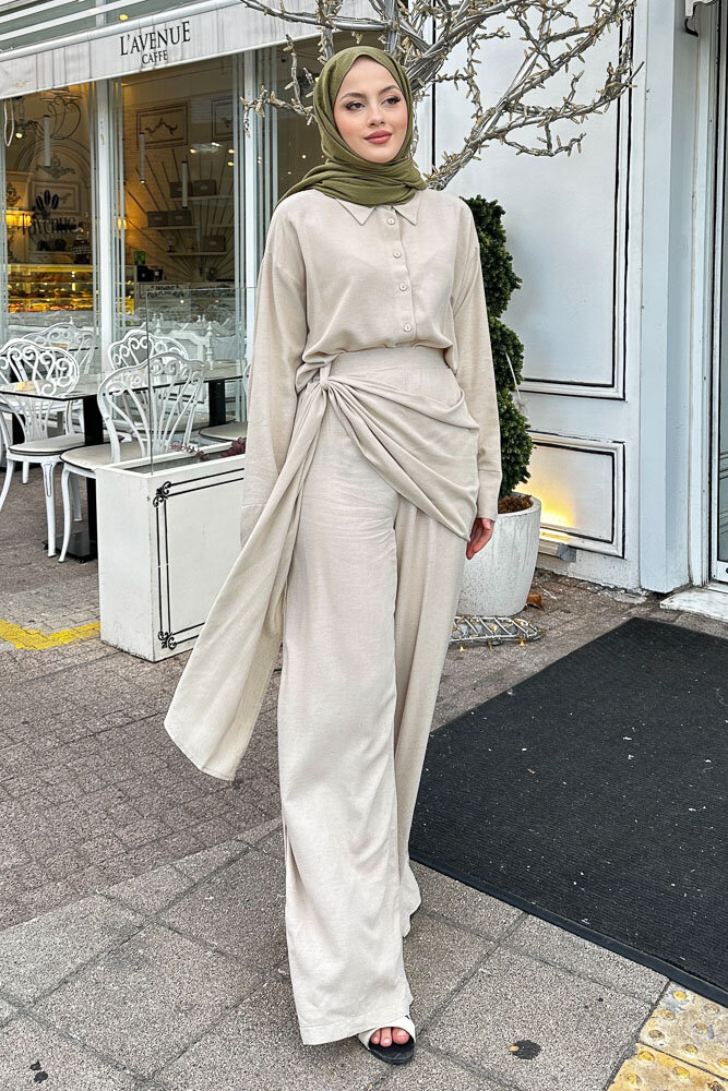 Chiara Kemer Detaylı Takım - Vizon - 1