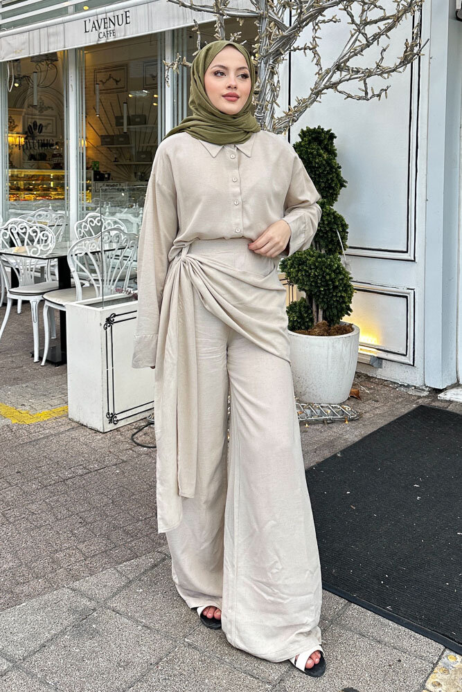 Chiara Kemer Detaylı Takım - Vizon - 4