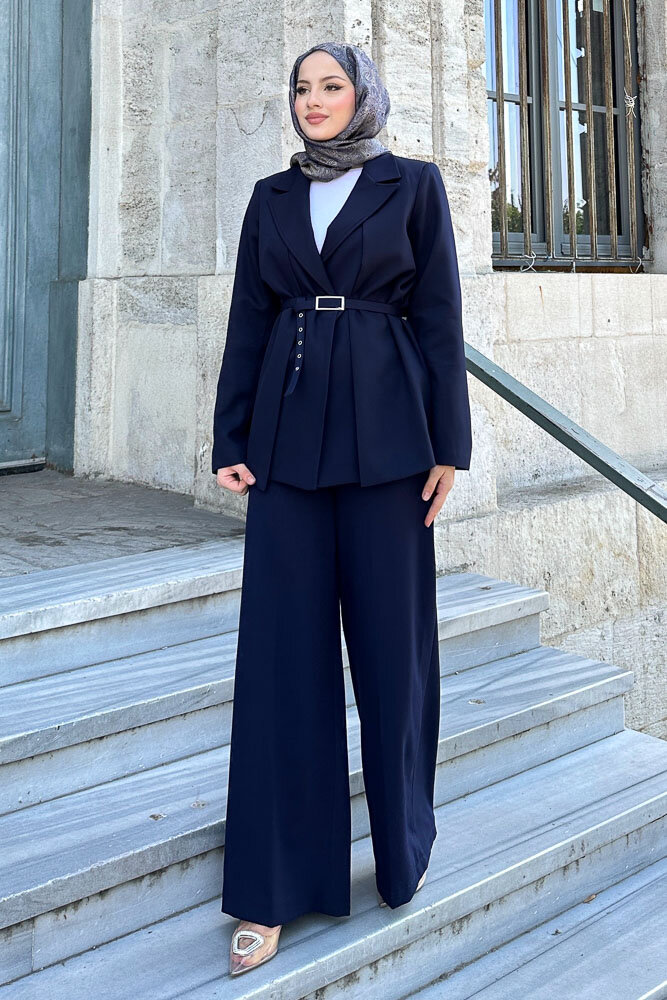 Çift Yaka Takım Elbise - Lacivert - 2