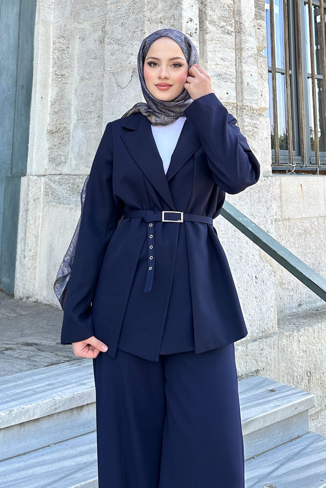 Çift Yaka Takım Elbise - Lacivert - 6