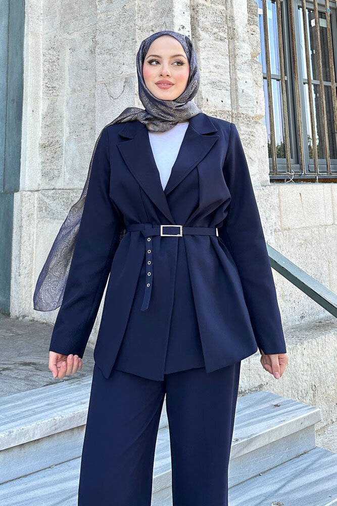 Çift Yaka Takım Elbise - Lacivert - 7