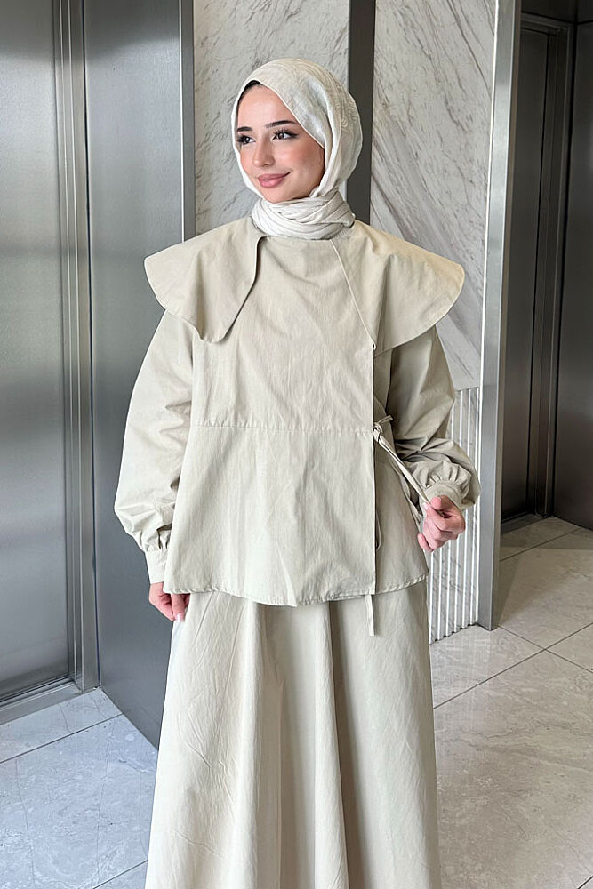 Colette Bebe Yaka Bağlamalı Takım - Bej - ENMA (3)
