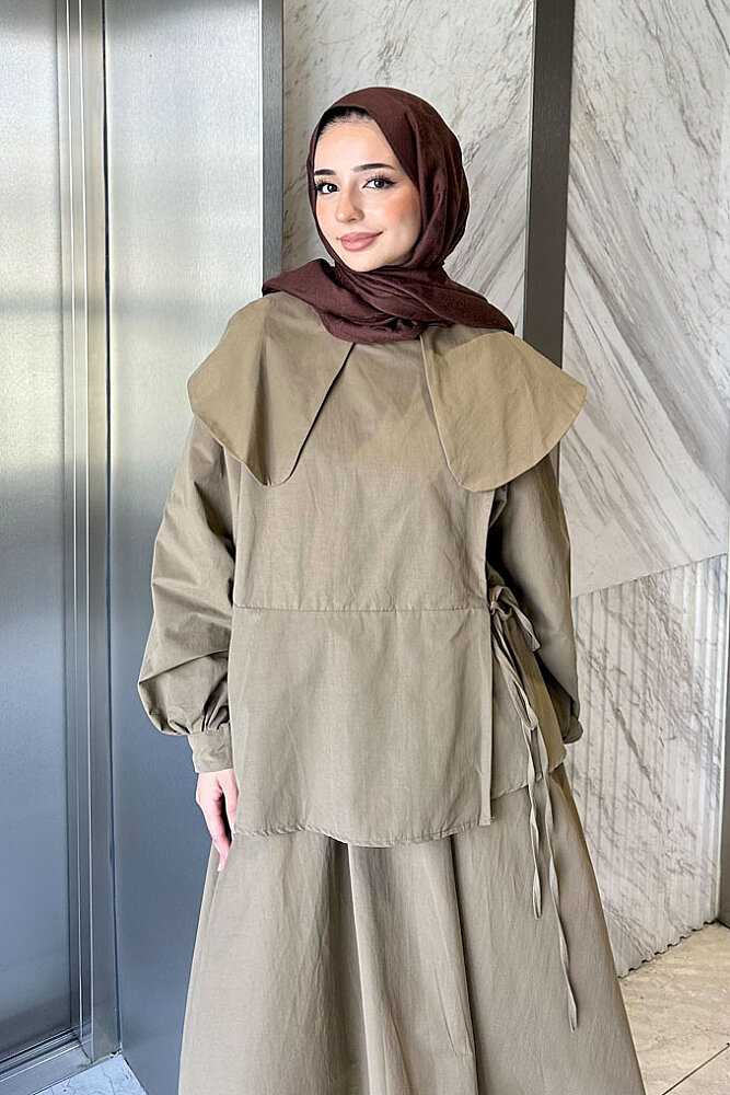 Colette Bebe Yaka Bağlamalı Takım - Haki - ENMA (2)