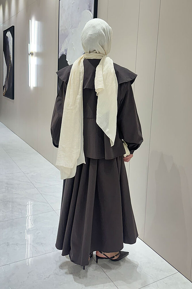 Colette Bebe Yaka Bağlamalı Takım - Kahverengi - ENMA (5)
