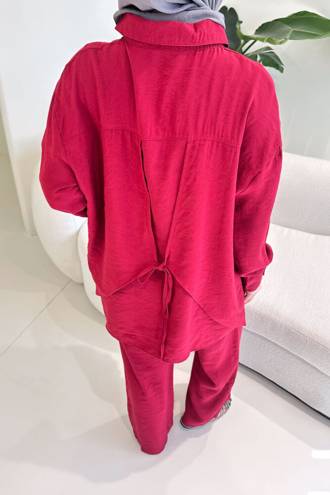 Creek Arkadan Bağlamalı Takım - Kırmızı - 4