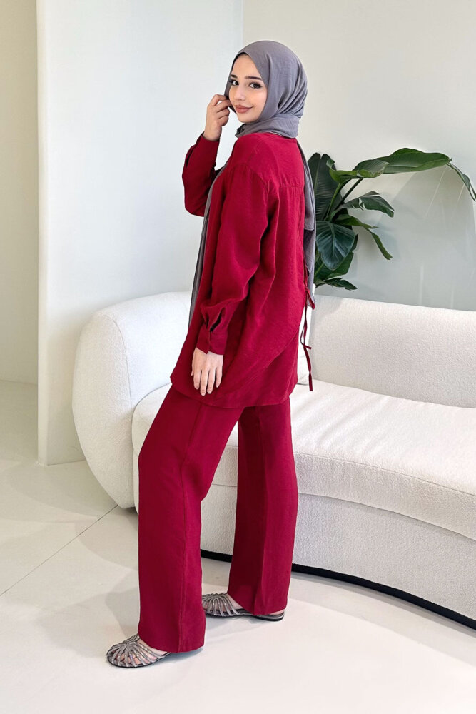 Creek Arkadan Bağlamalı Takım - Kırmızı - 3