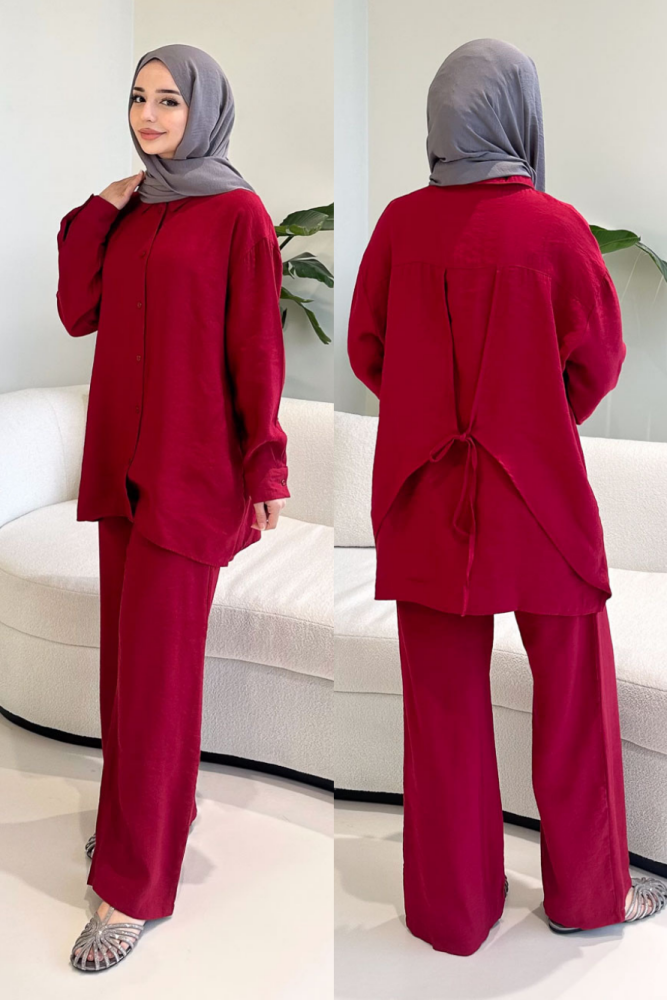 Creek Arkadan Bağlamalı Takım - Kırmızı - 1