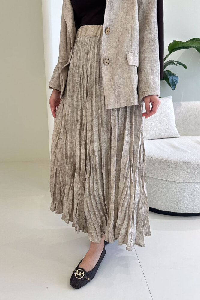 Dave Ceketli Etekli Takım - Bej - 4