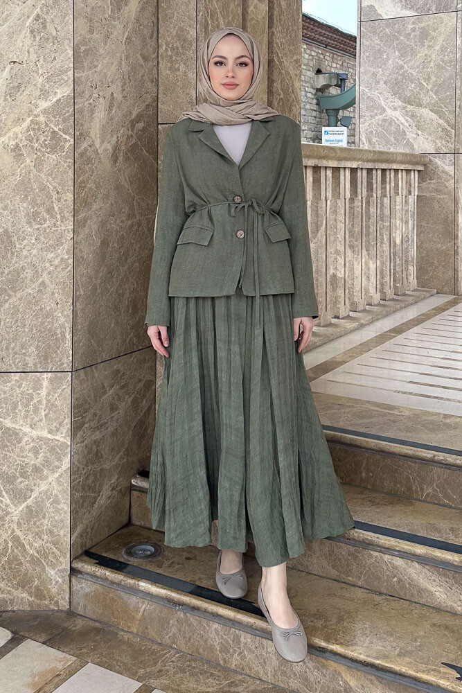 Dave Ceketli Etekli Takım - Haki - LİNE (1)