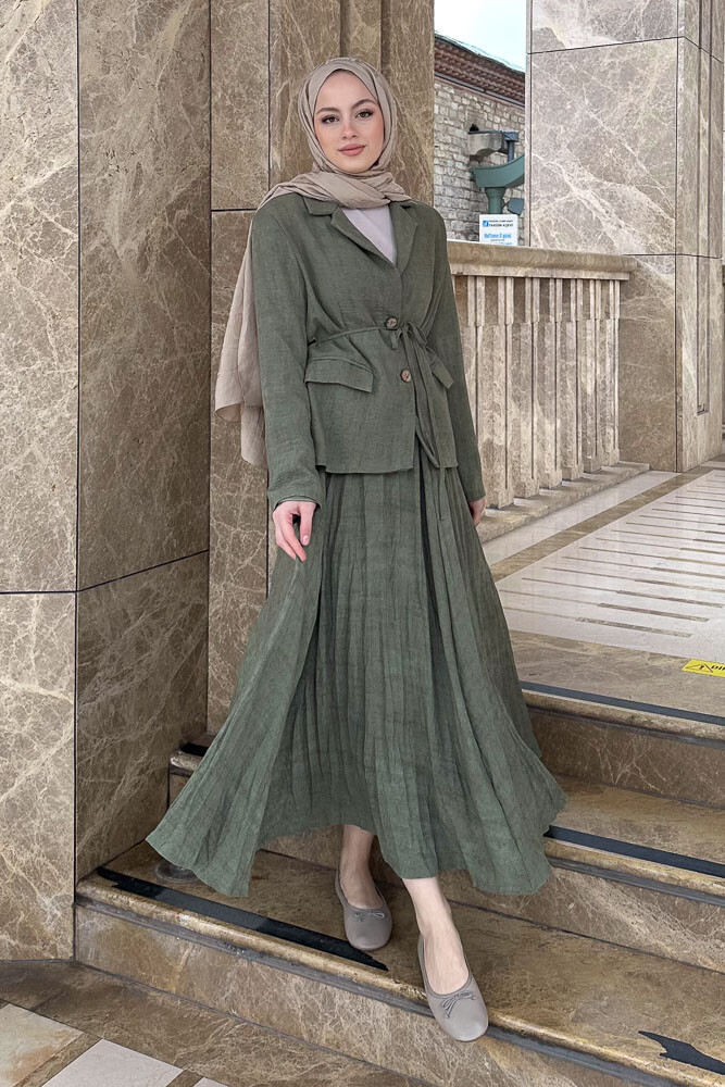Dave Ceketli Etekli Takım - Haki - LİNE (3)
