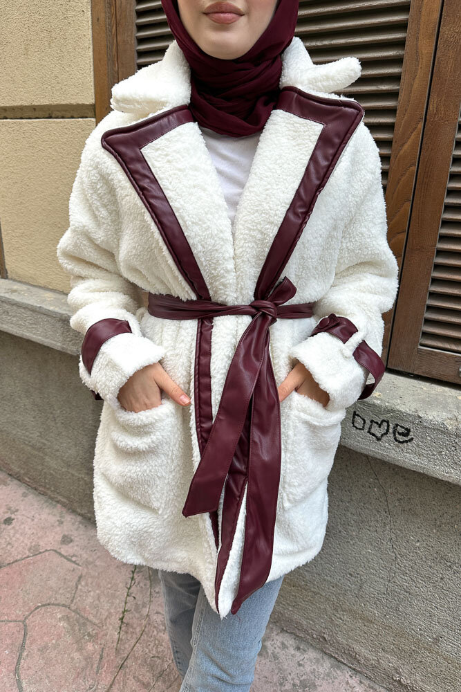 Deri Garnili Velsoft Mont - Bordo - HENZA (1)