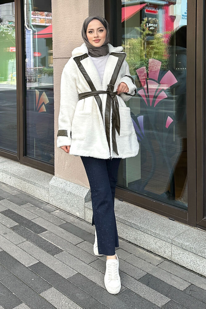 Deri Garnili Velsoft Mont - Haki - HENZA (3)