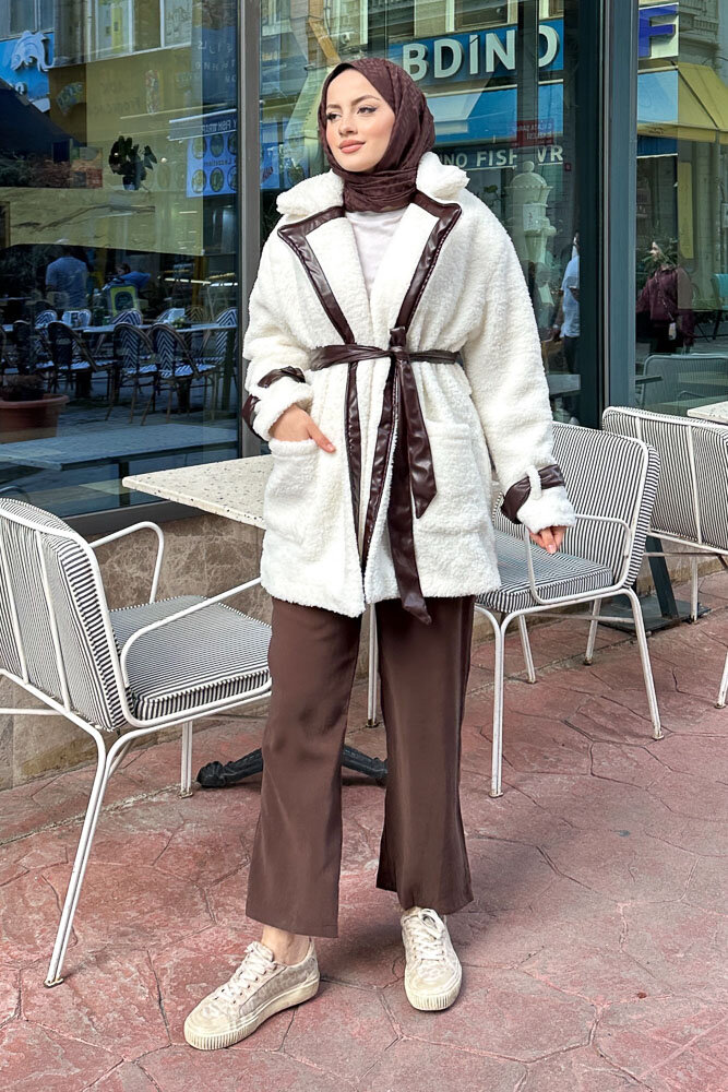 Deri Garnili Velsoft Mont - Kahverengi - HENZA (1)