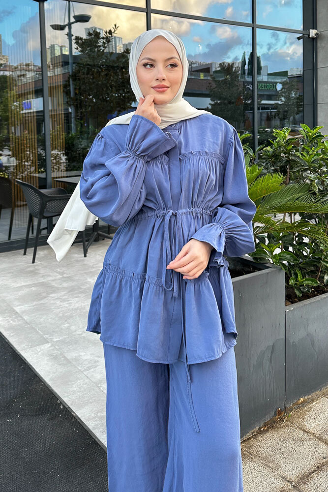 Noa Büzgülü Takım - İndigo - 5