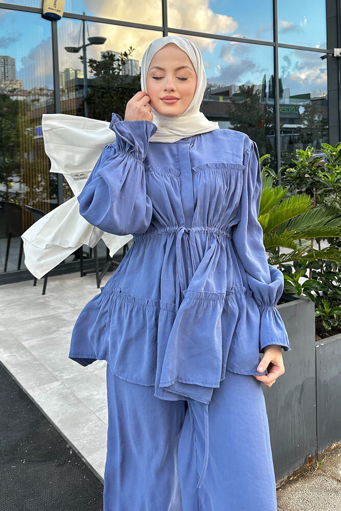 Noa Büzgülü Takım - İndigo - 2