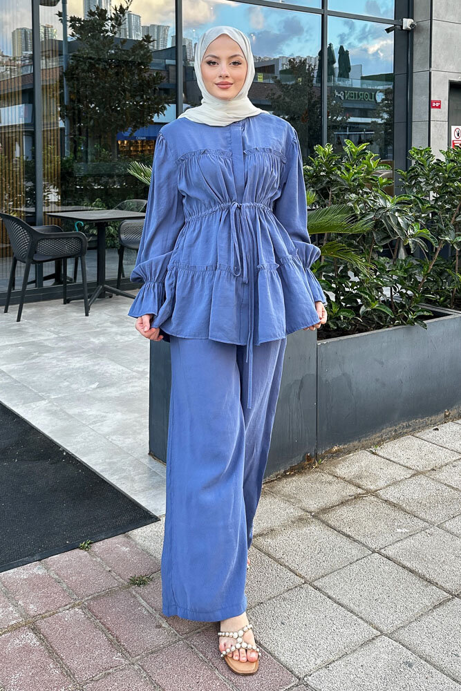 Noa Büzgülü Takım - İndigo - 1